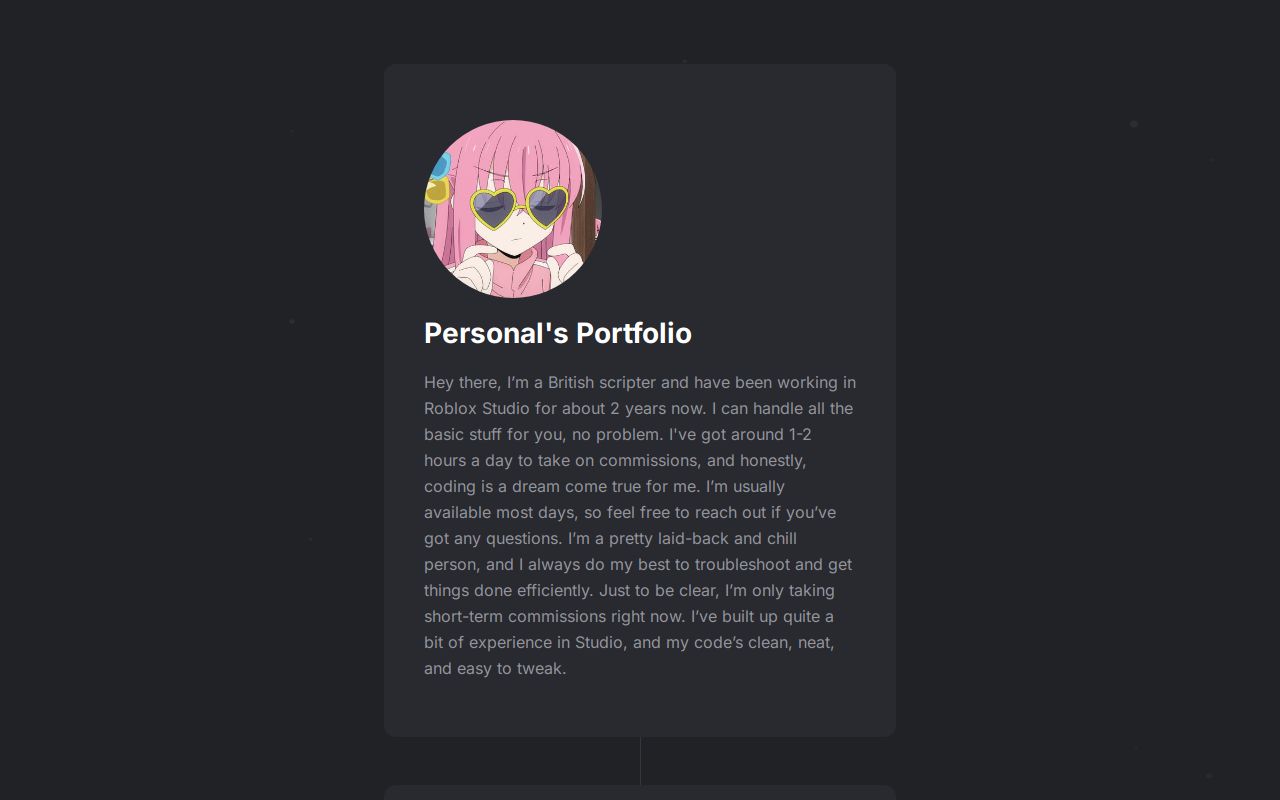Carrd profile picture for @personals